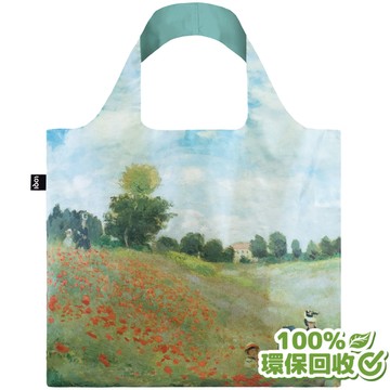 【LOQI】環保春捲包/購物袋｜罌粟花田．新 _廠商直送