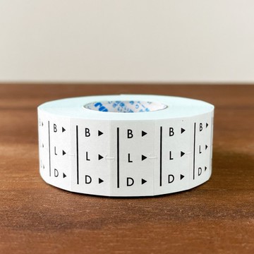 手帳標籤貼紙 早午晚 英文版 黑色 日本製 標籤貼紙 捲裝貼紙 ls-016