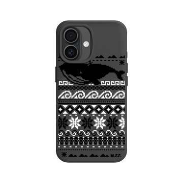 iPhone 16 SolidX 黑 - 花生騷 WasangShow - 五原素海洋經典圖騰