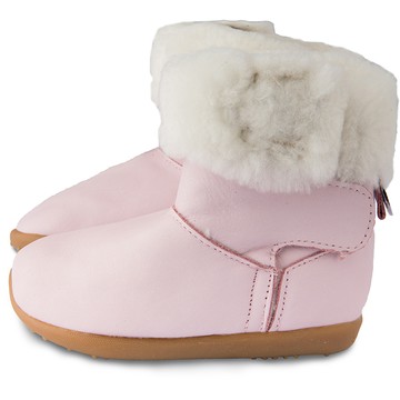 英國 shooshoos 健康無毒真皮手工童鞋/靴子_冰粉毛毛 102758 (公司貨)