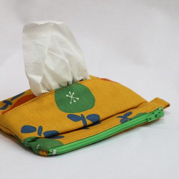 【 MY HANDMADE 】面紙/收納 兩用化妝包 l 日本棉布 l