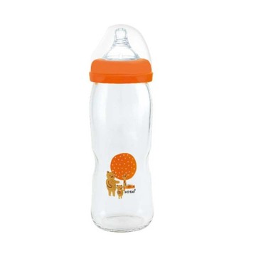 喜多 真實感玻璃奶瓶(L)-寬口 240ml 6入組