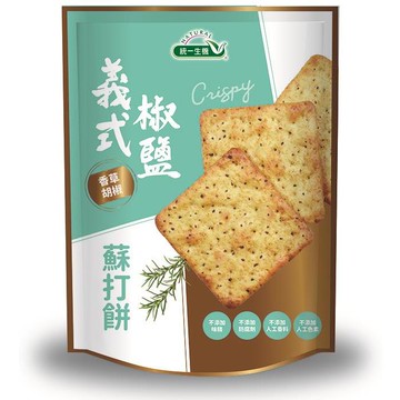 新品 統一生機 義式 香草 椒鹽蘇打餅 108g/包 原價79元促銷中