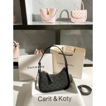 Carit Koty小眾刺繡月牙包包2025秋冬新款高級感法棍腋下包女爆款