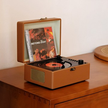 甲科蟲復古cd機發燒級唱片機藍牙音響專輯播放器一體式留聲機禮物【宜家良品百貨】