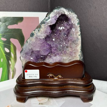 入宅開幕送禮首選🎁巴西 紫水晶洞 ESP✨2.53kg💜有共生鈦晶 紫水晶簇 水晶洞 晶洞 紫水晶洞 鈦晶洞