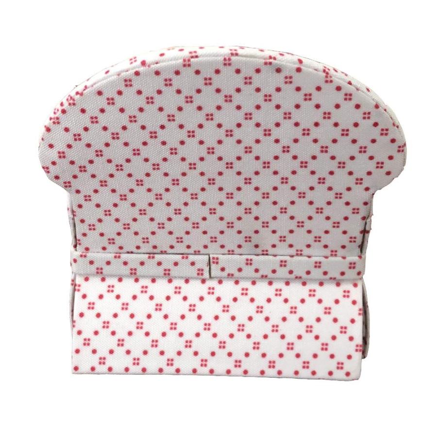 (White Red Dots) Inusitus Miniature Dollhouse Sofa Arm Chair Dolls Hous