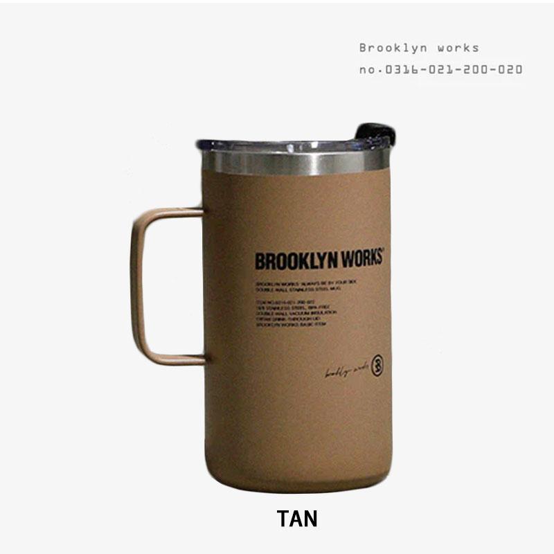 BROOKLYNWORKS ブルックリンワークス CUP W ダブルマグカップ Lサイズ 保温 保冷 おしゃれ ステンレスマグカップ シェラカップ コーヒカップ