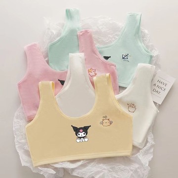 ❤️AL❤️ 兒童內衣 女童內衣 小孩內衣 女童內衣小背心發育期7-18歲小學初中生薄款純棉雙層防凸點抹胸