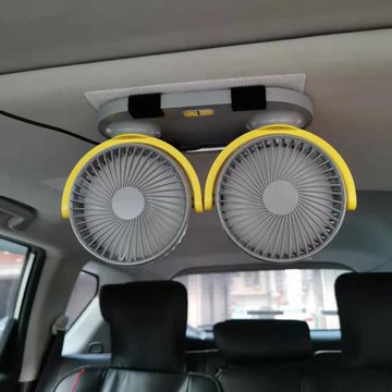 車載風扇USB12v車內用24v大風力貨車吊吸頂強力靜音制冷小電風扇