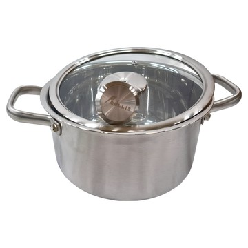 GELLIS 鵲利仕 Nordic系列 SUS304 含蓋節能一體成型雙耳煲湯鍋  31cm  銀色  1個