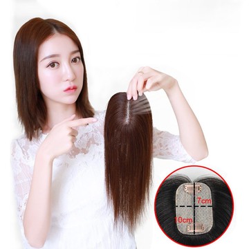 假髮補髮片真髮絲-遞針分縫20cm補髮塊女假髮母親節禮物2色74ai5【巴黎精品】