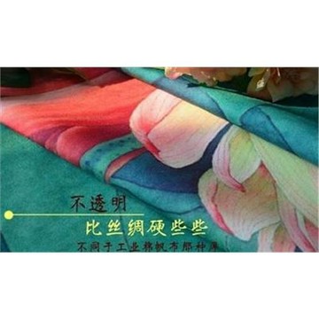 綠色清新棉麻荷塘布藝門簾