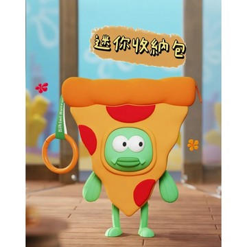 《胖胖ㄉ狗狗》✨️正版授權✨️比奇堡迷你pizza收納包 可愛 海綿寶寶 掛件 掛飾 吊飾 包包掛件 路人魚 耳機包