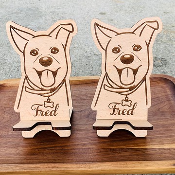個人訂製 客製化 Die-Cut 木製 電話座 獨一無二 生日 寵物 禮物