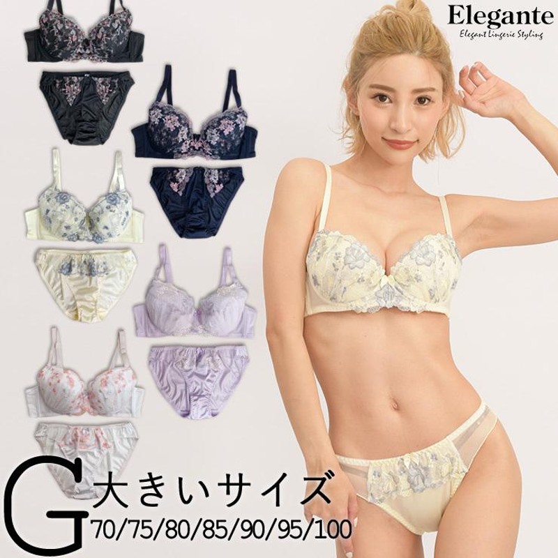 大きいサイズ ブラジャー ブラショーツセット 上下セット ブラセット G