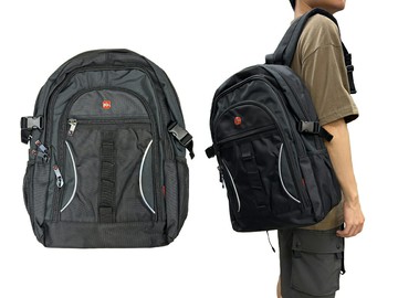 ~雪黛屋~SPYWALK 後背包大容量可A4夾二主袋+外袋共四層胸釦耐用大齒拉鍊SW9678