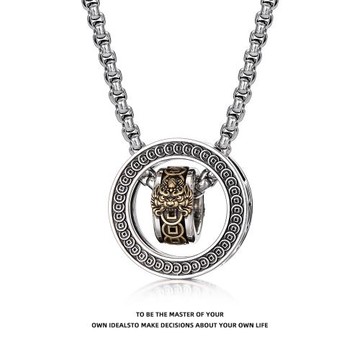 (免運)IDEAGEMER純銀貔貅男士項鏈潮納福高級感轉運吊墜生日送男友禮物