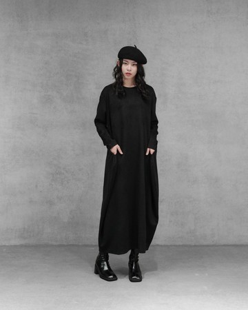 MUKK DESIGN 麂皮絨花苞洋裝