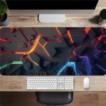 廠家批發科技布硅藻泥鼠標墊辦公游戲電競桌墊超大電腦鍵盤墊