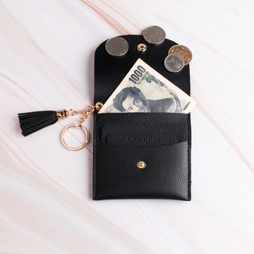 Lark & Ives 加拿大純素時尚皮夾 魚子醬黑款