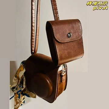 【復古隨行】拍立得皮套 相機保護套 相機包 相機套 相機配件 相機揹帶 真皮復古設計 90含揹帶 適用Mini12/11/99/SE 防刮防摔