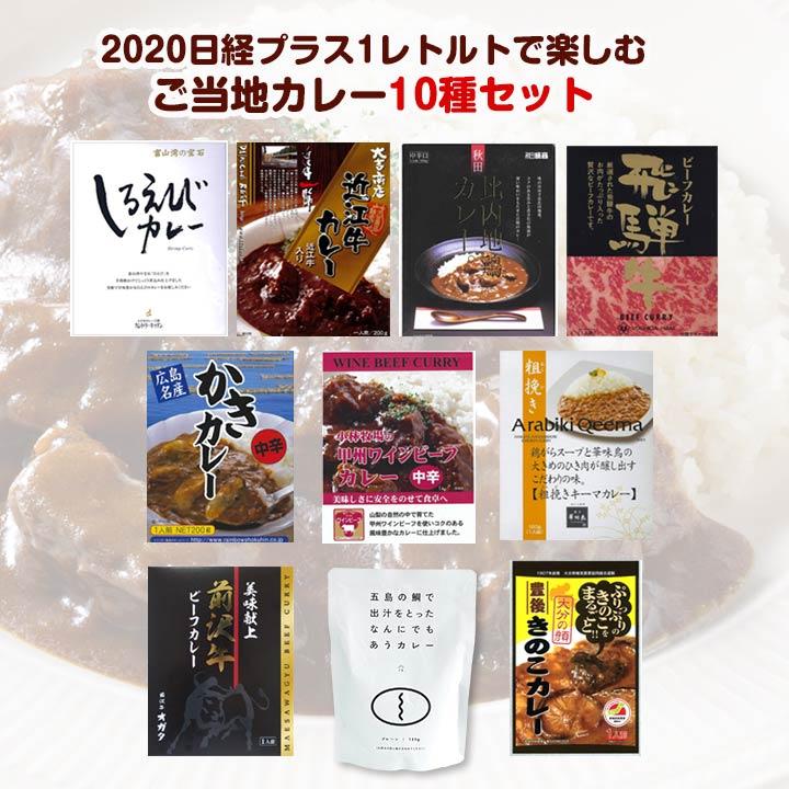 2020 日経プラス1 レトルトで楽しむ ご当地カレー10種セット レトルトカレー ギフト　お歳暮