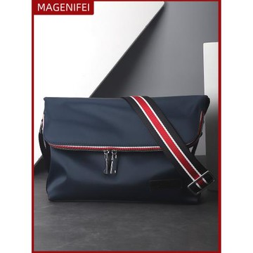 瑪格尼菲男士斜挎包防水尼龍帆布斜背包男大容量單肩布包個性爆款