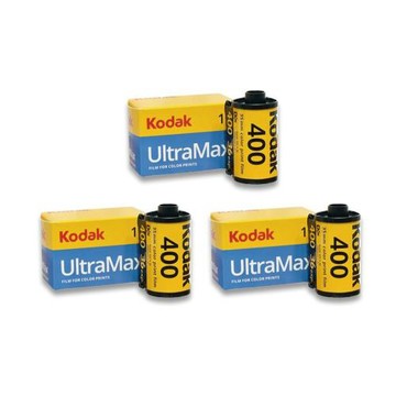 【Kodak 柯達】Kodak柯達底片 ULTRAMAX 400 36張 135底片 彩色負片 400度彩色軟片 GC400(三入組)