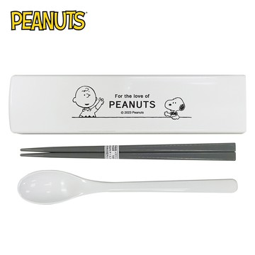 史努比 兩件式 餐具組 日本製 環保餐具 湯匙 筷子 peanuts 日本正版141179