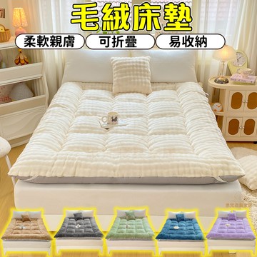 🚚台灣出貨🚚免运🚚冬季床墊 毛絨床墊 1.5米榻榻米單雙人學生宿舍 床墊子 舖底墊 單人/雙人床墊 冬季床褥加厚羊羔绒