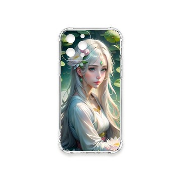 iPhone 13 Pro 殼 TRON IPhone 13 PRO 荷葉中的少女 四角防摔殼 手機殼