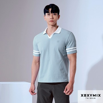 XEXYMIX Men's V字POLO領珠地棉短袖上衣 XMK2QS1204 共3色 QS1204