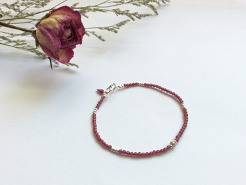 Ops Garnet silver bracelet-石榴石/純銀/酒紅色/手鍊