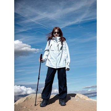 KSKM白色沖鋒衣外套女春秋vintage美式三合一戶外登山服進藏穿搭