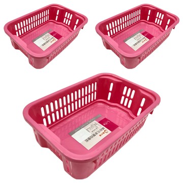 謙鈴花漾 雙向疊籃 Set 3 PP塑料  22.5 x 15 x 7.5cm  繽紛花漾  1組