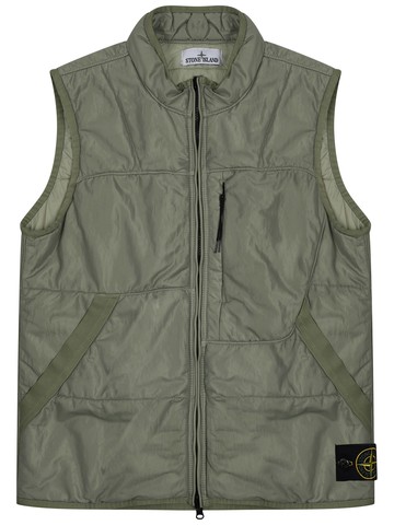 stone island vest with logo patch