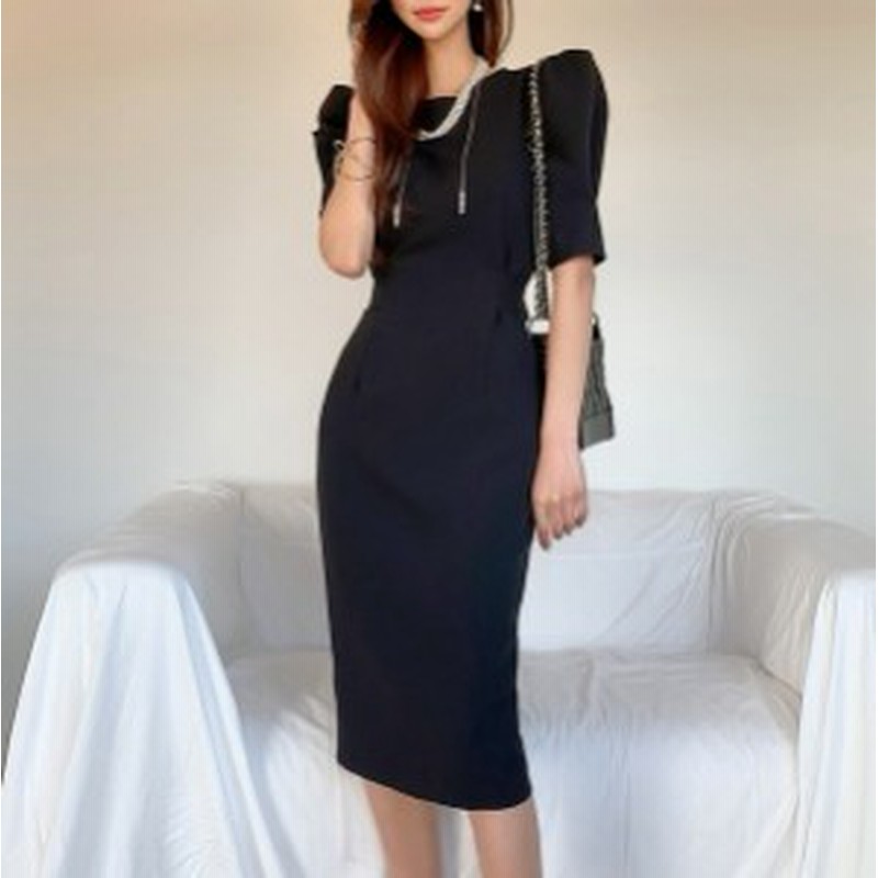 新作 21年 ワンピースドレス ワンピース 秋 ワンピース 半袖 半袖ワンピース タイト ワンピース タイトワンピ 膝丈ワンピース ワンピ 通販 Lineポイント最大1 0 Get Lineショッピング