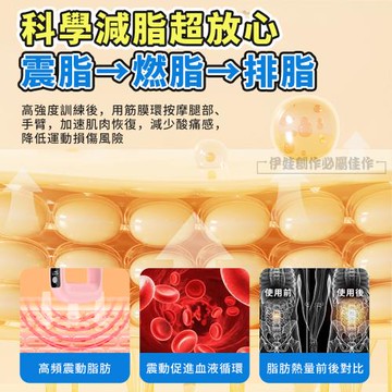 多功能自動筋膜環 十檔震動按摩儀 按摩甩脂 附專用腰帶 全身通用 深度舒緩 直擊筋膜