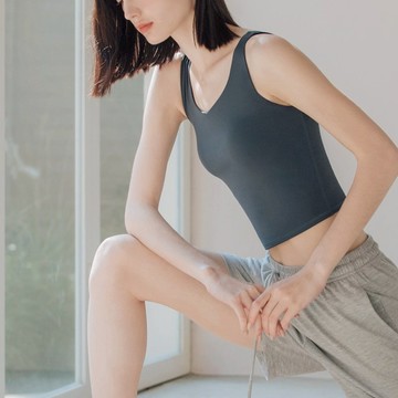 【MACACA】常夏日花3D背心 - AIE1142 黛藍