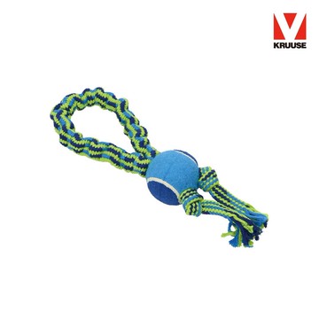 KRUUSE 蹦極彩色彈力咬繩玩具 - 雙繩帶球款