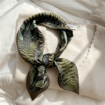 尖角飄帶小長條領巾女百搭復古春夏季薄款圍巾頭巾綁帶絲巾