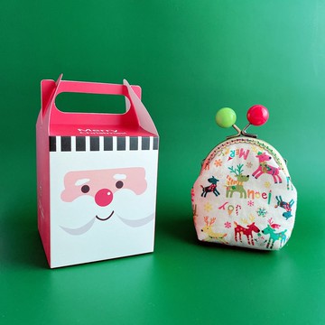 小彩虹糖果口金零錢包-聖誕夜-白/免費贈送耶誕包裝