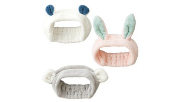 CB Japan 動物造型超細纖維髮帶 - 北極熊白