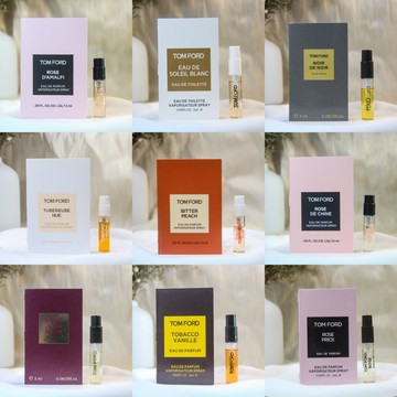 「香水試管」Tom Ford 湯姆福特 2ml 全系列 香水小樣 苦桃 禁忌玫瑰 白麝香 珍華烏木 落紅櫻桃 先聲奪人