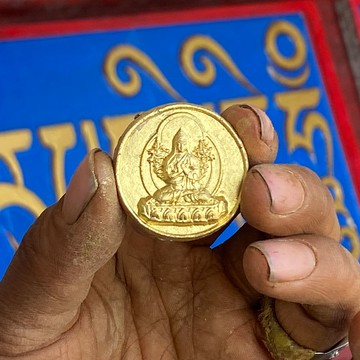 【代造佛像】迷你圓形宗喀巴大師擦擦佛像 西藏拉薩傳統上師造像