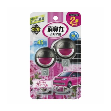 ST 雞仔牌 消臭力 車用夾式芳香劑-粉色花香 3.2ml x 2個  1組