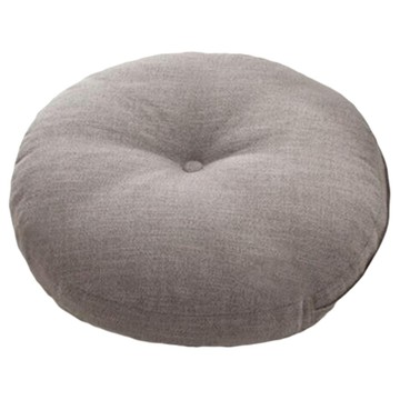 Mass 生活好物 日式亞麻布圓形坐墊 淺灰色 舒適透氣  1個