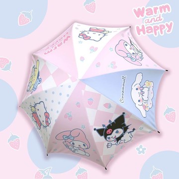 晴雨傘🎀 三麗鷗少女可愛黑膠折疊晴雨兩用遮陽防曬防紫外線太陽傘