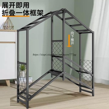 免安裝簡易布衣櫃出租房家用臥室全鋼架加粗加厚結實耐用防塵衣櫥